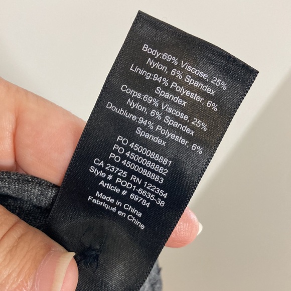 Babaton Dress Pants Womens 8 Gray Trouser Crop Stretch Jersey Straight Leg - Picture 12 of 13